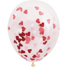 Unique Party Konfettiballoner Hjerter Store 5-pak