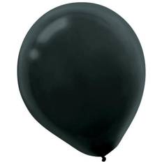 Birthdays Latex Balloons Amscan 12 in. Birthday Black Latex Balloons (15-Count, 18-Pack)