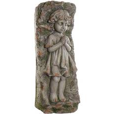 Dkd Home Decor Planter Fibreglass Grey Angel (29 x 22 x 74 cm)