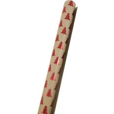 Jam Paper Christmas Wrapping 25 Sq Ft, 1/Pack, Kraft Red Trees Gift Wrap