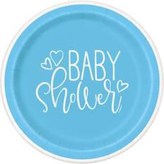 Disposable PlatesBaby Shower Hearts 8-pack