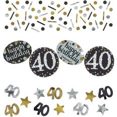 Amscan 360186 coriandoli Per Quarantesimo Compleanno, 34 g, Colore: Oro