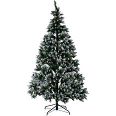 Rød Juletræer Dkd Home Decor Juletræ PVC LED snefald (125 x 125 x 210 cm) Juletræ 210cm