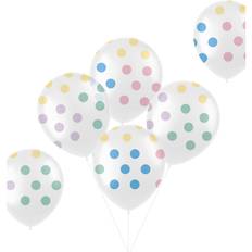 Pastel Ballonnen Folat Latex Balloons Pastel Dots Multicolour 6pcs