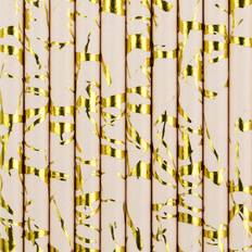 PartyDeco Paperipillit Vaaleanpinkki Kulta Metallic 10-pakkaus