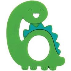 Green Teething Toys Bumkins Silicone Teether Dinosaur