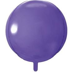 PartyDeco Metallisk Lilla, Folie Ballon