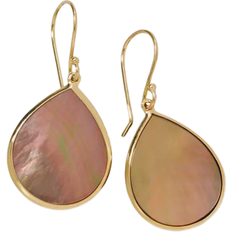 Marrón Pendientes Ippolita 18K Yellow Gold Polished Rock Candy Brown Shell Mini Teardrop Earrings