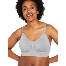 Motherhood Seamless Full Busted Clip-Down Nursing Bra (D+ Cup) Grey