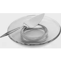 Acciaio inossidabile Piatti per Torte Nambe Braid Cake Plate with Server Piatto per Torte 27.94cm 2pcs