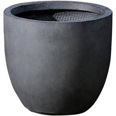 Pots, Plants & Cultivation LuxenHome Round Stone Finish Pot Ø 13.8x11.8" ∅35.052cm