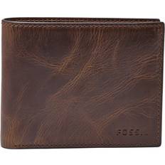 Fossil Derrick RFID Bifold with Flip ID Wallet - Dark Brown