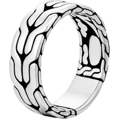 John Hardy Carved Chain Band Ring - Silver