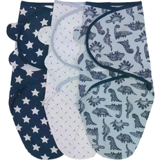 Dinosaur Swaddles in Blue Medium/Large 3-pack