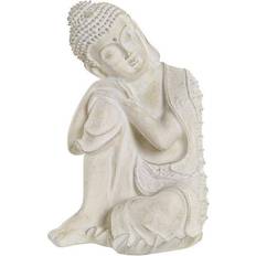 Dkd Home Decor Dekorativ figur Grå Buddha Harpiks (17 x 17 x 26 cm) Dekorationsfigur