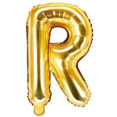 Letter Balloons PartyDeco Letter Balloons 'R' 35 cm Gold