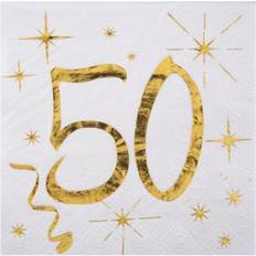 SERVIETTE 50 ANS METAL X20