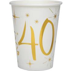 Santex Papkrus Tal Guld/Hvid Tallet 40
