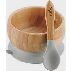 Gray Baby Dinnerware Avanchy Bamboo + Silicone Suction Baby Bowl & Spoon