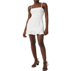 Short Dresses - Square French Connection Flounce Mini Dress - Summer White