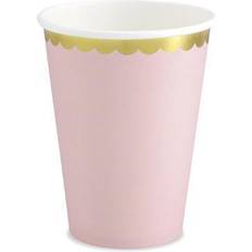 PartyDeco Vaaleanpunaiset Pahvimukit 6kpl