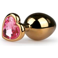 Metal butt plug Easytoys Metal Butt Plug Gold/Pink 8,3 cm