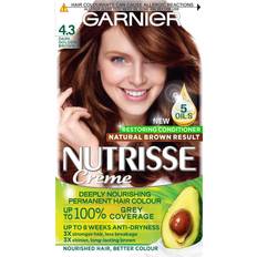 Gold Hair Dyes & Colour Treatments Garnier Nutrisse Crme Permanent Hair Colour 4.3 Cappuccino