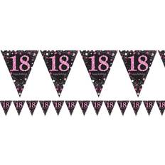 Amscan 18 år Girlang i Sparkling pink