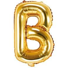 B Letterballonnen PartyDeco Folieballon Goud Letter 'B' 35cm