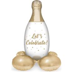 Årsdage Dyre- & Figurballoner Folat Gold "Let´s Celebrate" 86 cm