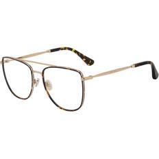 Glasses & Reading Glasses Jimmy Choo 250 Full Rim Rectangular Gold Havana