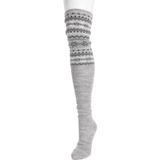 Muk Luks Women's Patterned Cuff Over The Knee Socks - Grey