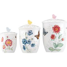 Lenox Butterfly Meadow 3 Piece Canister Set Recipiente de Cocina 3pcs