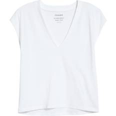 Le Mid Rise V Neck Tee - Blanc