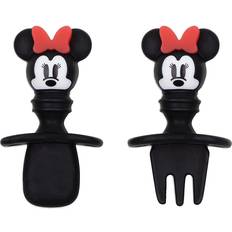 Black Kids Cutlery Bumkins Silicone Chewtensils Minnie Mouse