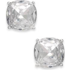 Kate Spade Small Square Stud Earrings - Silver/Transparent