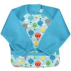 Green Sprouts Snap & Go Easy Wear Long Sleeve Bib Aqua Dinosaurs 12-24 month