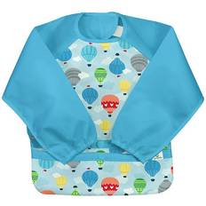 Snap & Go Easy Wear Long Sleeve Bib Aqua Dinosaurs 12-24 month