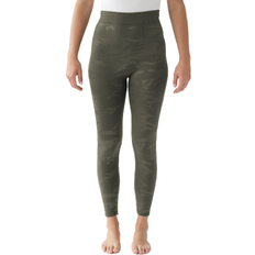 Women's Fleece Lined Embossed Leggings - Dark Olive Camo