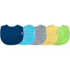 Green Sprouts Muslin Bibs Organic Cotton Blue 5-pack