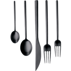 Mepra Due Oro Nero 5 Piece Place Setting Juego de cubiertos 5pcs