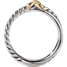 David Yurman Gold Rings David Yurman Petite X Ring - Silver/Gold