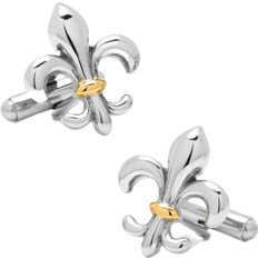 Gold - Men Cufflinks Cufflinks Inc Two-Tone Fleur De Lis Cufflinks - Silver/Gold