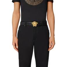 Versace Homme Accessoires Versace La Medusa Flat Leather Belt - Black