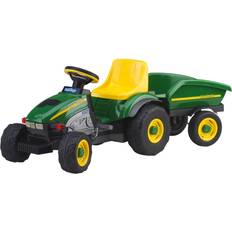 Metal Pedal Cars Peg-Pérego John Deere Farm Tractor with Trailer