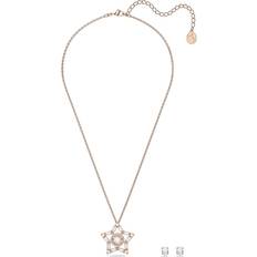 Rose Gold Plated Jewelry Sets Swarovski Stella Set - Rose Gold/Transparent