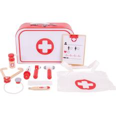 Docteur Jouets de Docteur Bigjigs La sacoche de docteur avec accessoires en bois