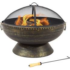 Garden & Outdoor Environment Sunnydaze Royal Outdoor Steel Fire Pit with Handles