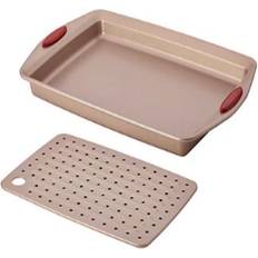 Set Bakplaten Rachael Ray Cucina Bakeware Crisper Pan 2 Pcs