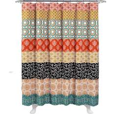 Turquoise Shower Curtains Lush Decor Bohemian Stripe (16T000209)